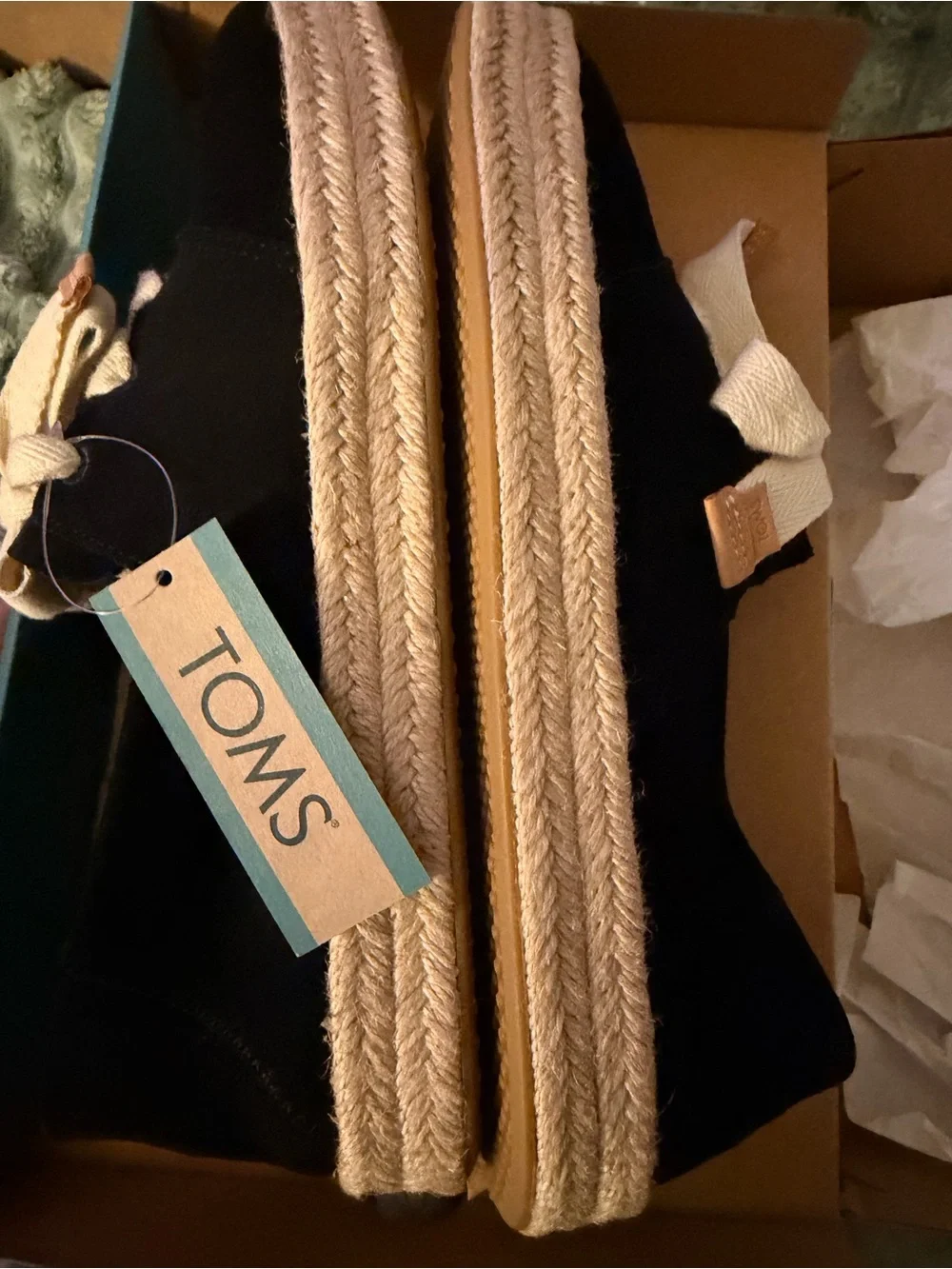 Toms black espadrille